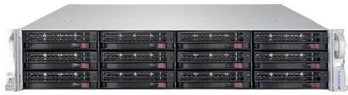 Серверная платформа 2U Supermicro SYS-6029P-WTRT (2x3647, C622, 12xDDR4, 12x3.5" HS, 2x10GE, 2x1200W,Rail)