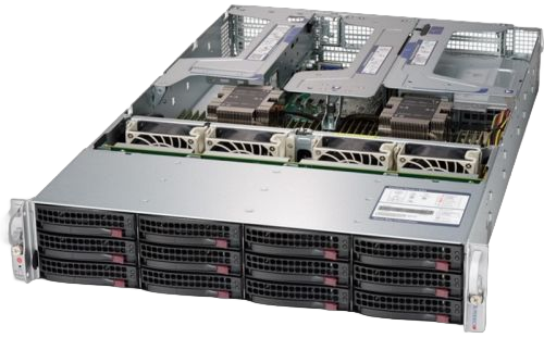 Серверная платформа 2U Supermicro SSG-6029P-E1CR12L (2x3647, C622, 16xDDR4, 12x3.5" HS, 3008 SAS, 2x10GE, 2x1200W,Rail)